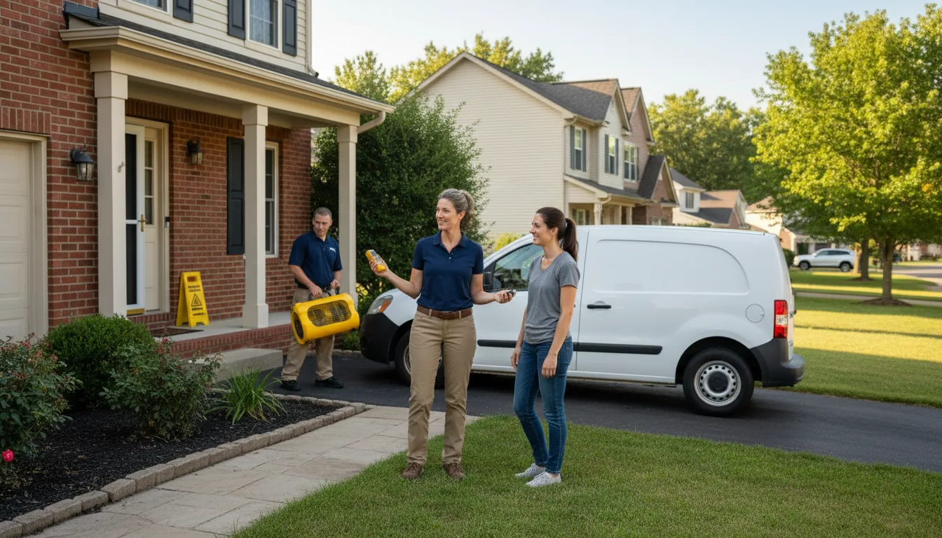 Residential water damage restoration in Dahlgren, IL